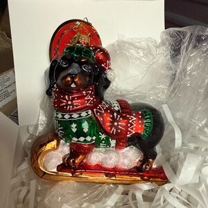 Christopher Radko Dachshund Ornament